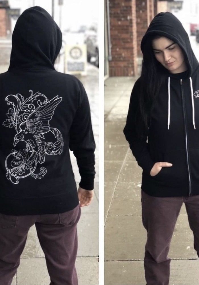 Mom's Custom Tattoo Raven Hoodie