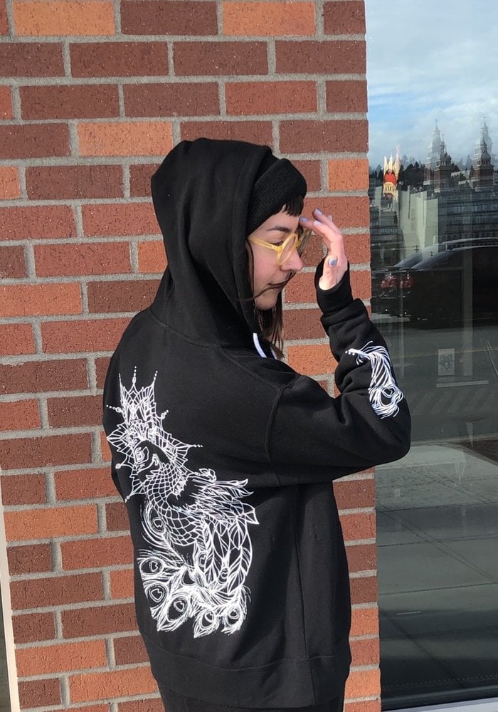 Mom's Custom Tattoo Peacock Hoodie
