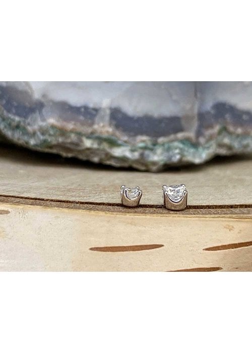 Junipurr Junipurr Prong CZ White Gold 2.5mm Threadless