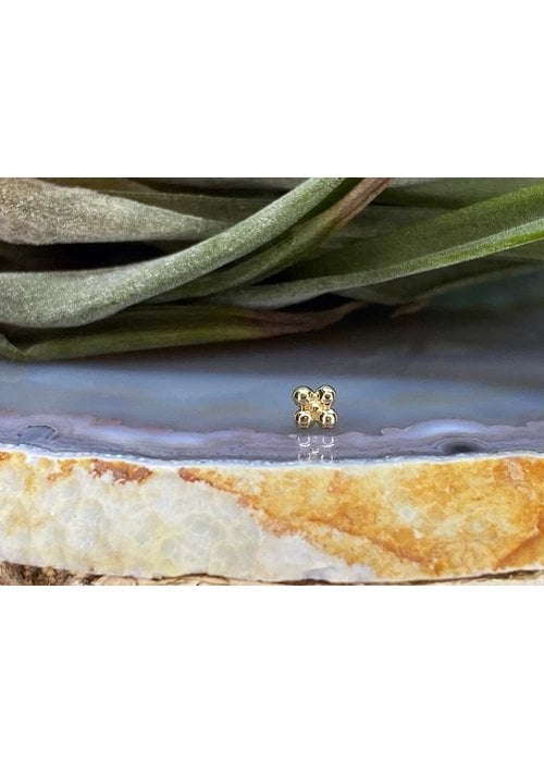 Ember Quad Bead Yellow Gold Threadless