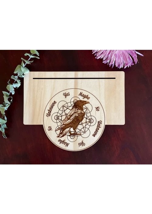 Shop Berlin Co. Raven & Sacred Geometry Pendulum Board, Crystal Grid and Tarot Card Holder