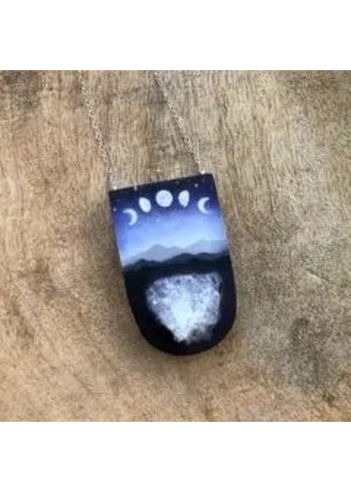 Fernworks Geode Moons Crystal Necklace