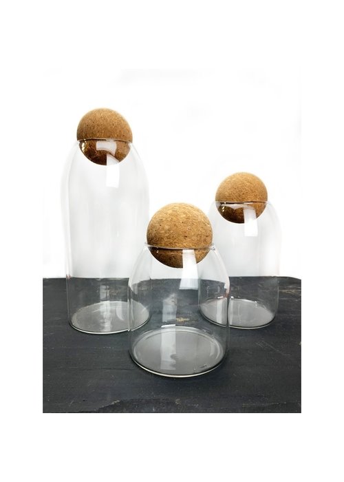 Made Market Co. Small Cork Top Glass Canister