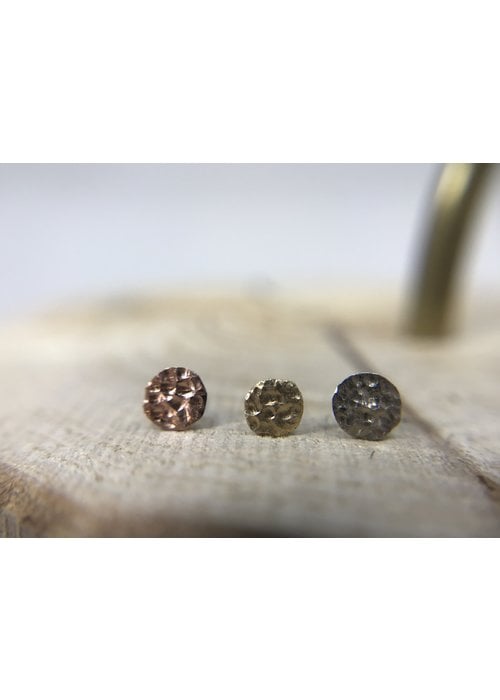 Maya Jewelry Maya Jewelry Moldavite Threadless (Hammered Disk)