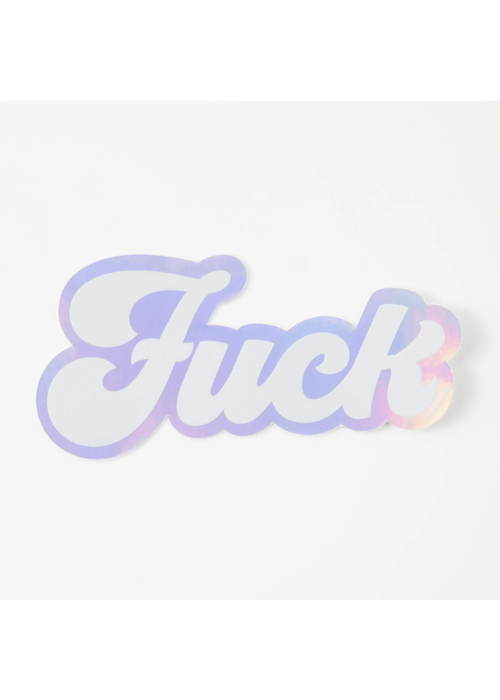 Punky Pins Fuck Holographic Vinyl Sticker