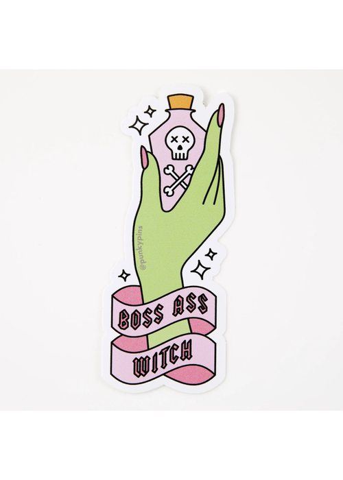Punky Pins Boss Ass Witch Vinyl Sticker