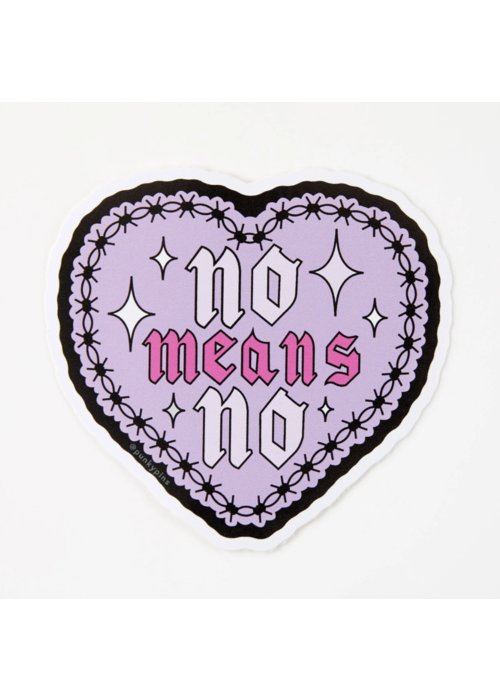 Punky Pins No Means No Vinyl Sticker