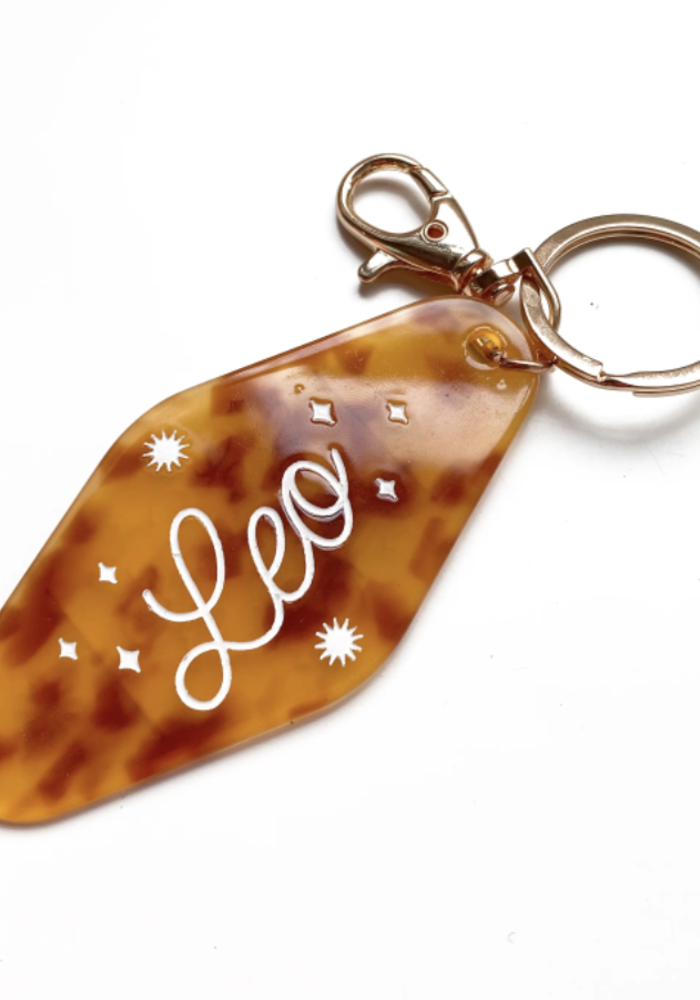 Leo Horoscope Motel Keychain
