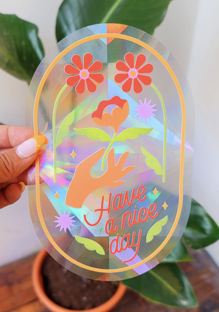 Hand Picked Sun Catcher Window Decal