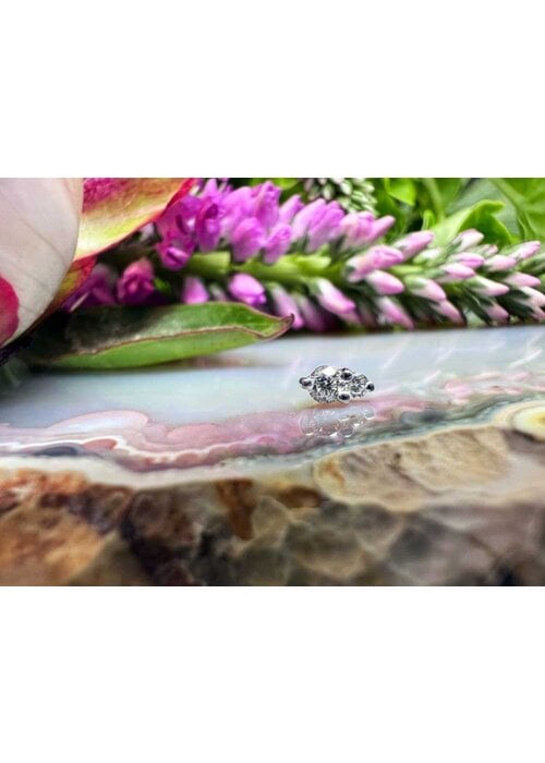Modern Mood Modern Mood Pippa 14k White Gold All Diamond Threadless