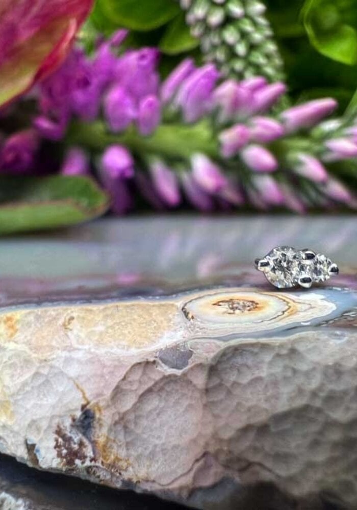 Modern Mood Pippa 14k White Gold All Diamond Threadless