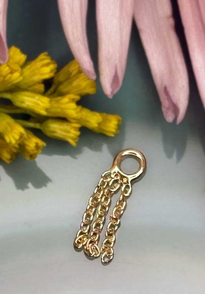 Tether Fringe 14k Yellow Gold Charm