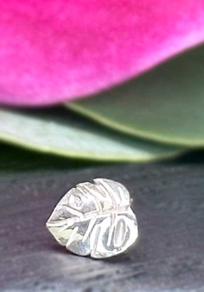 Regalia Countess Monstera Palladium White Gold Threadless - RIGHT Side