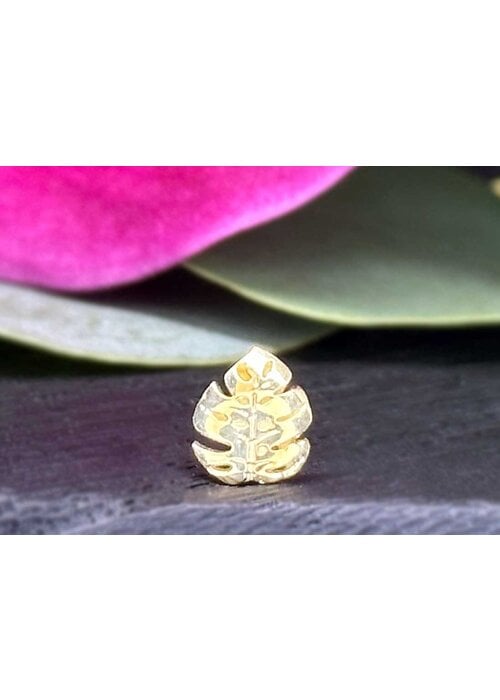 Regalia Regalia Duchess Monstera Yellow Gold Threadless - LEFT Side