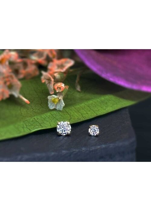 alchemy adornments Alchemy Adornment Prong Genuine Diamond 14k Yellow Gold Threadless