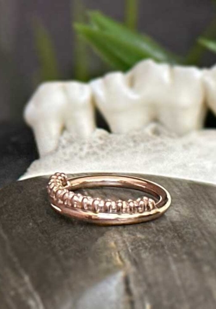 Gem Oaktier Rose Gold (12) 1mm White CZ 18g 5/16" Seam Ring