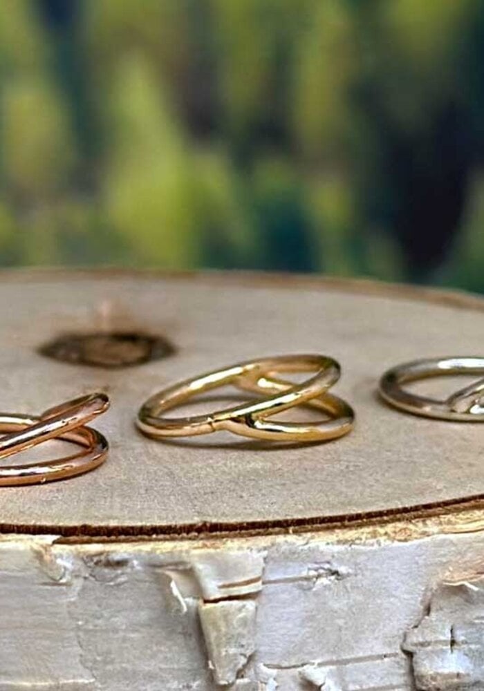 Jewelry This Way Double Illusion Ring 14k Rose Gold 18g