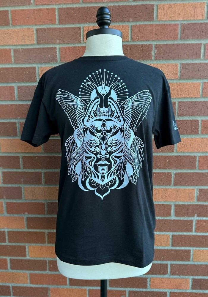 Mom's Two Faced Demon Woman by Beth Swilling Black T-Shirt