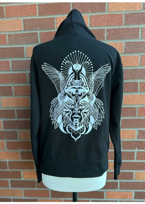 Mom's Custom Tattoo Two Faced Demon Woman by Beth Swilling Black Hoodie